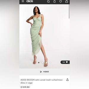 ASOS Design mesh corset midi dress